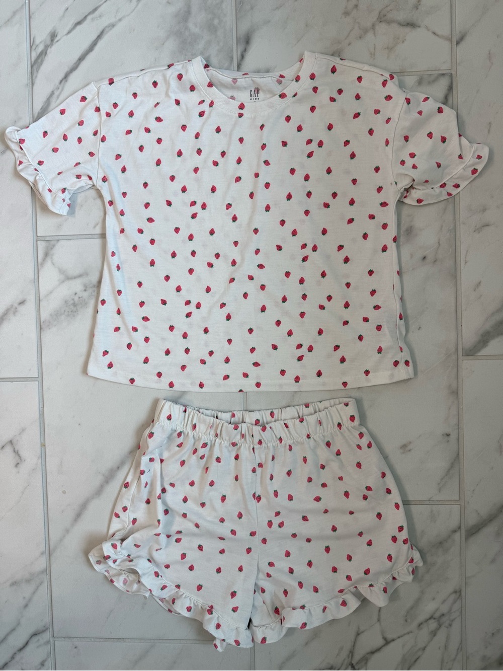 Gap Kids Strawberry Print PJ’s. Size 12.